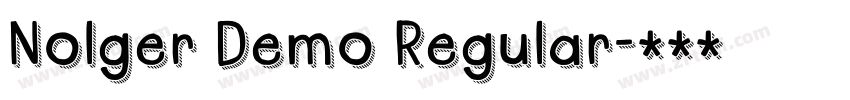 Nolger Demo Regular字体转换